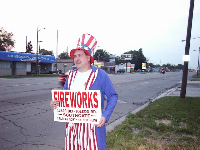 DJ - selling Fireworks at our Southgate Michigan store