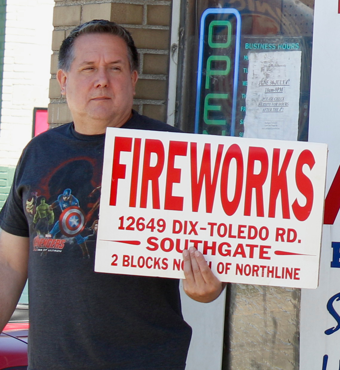 Don Co-owner of Southgate Fireworks