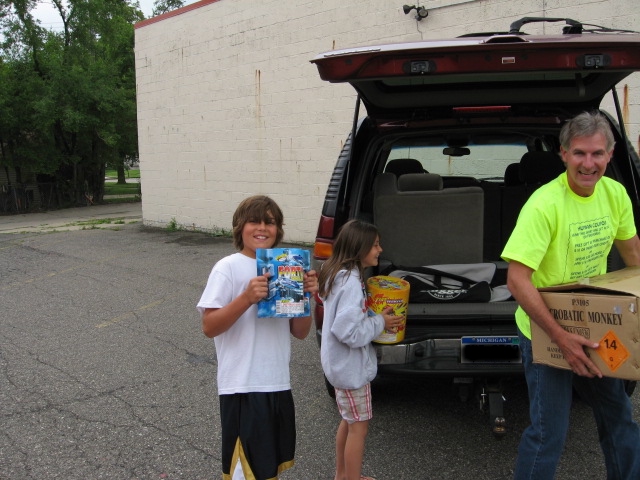 Doug loading up FIREWORKS