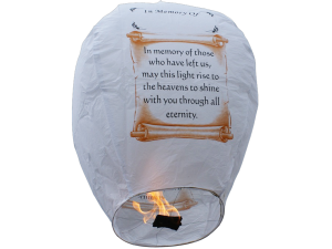 We stock the "IN MEMORY of" sky lanterns